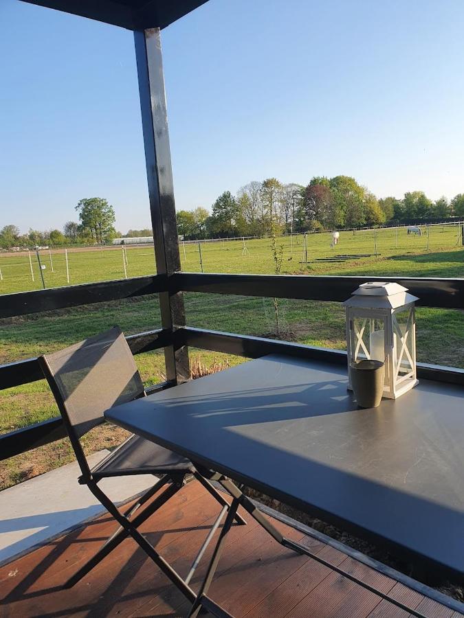 Houten Huisje Tussen Paarden Nieuwerkerken Zewnętrze zdjęcie