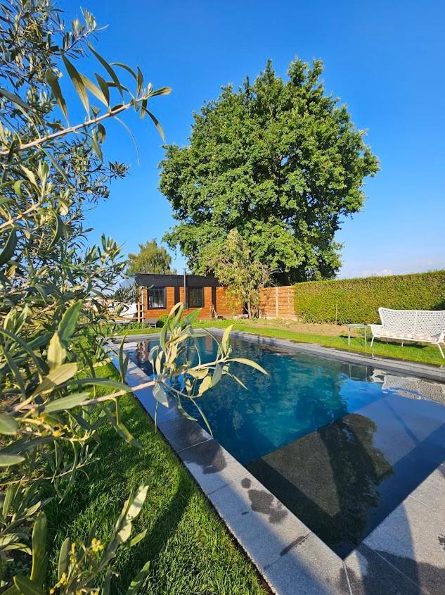 Houten Huisje Tussen Paarden Nieuwerkerken Zewnętrze zdjęcie
